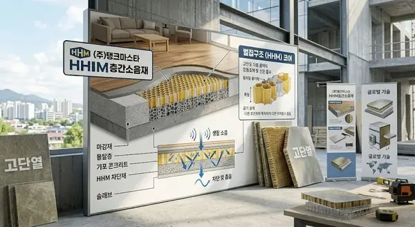 탱크마스타, ‘소리마스타-AWL’ 특허출원…국내 최초 '벌집 구조' 신소재 층간소음 차단재 개발